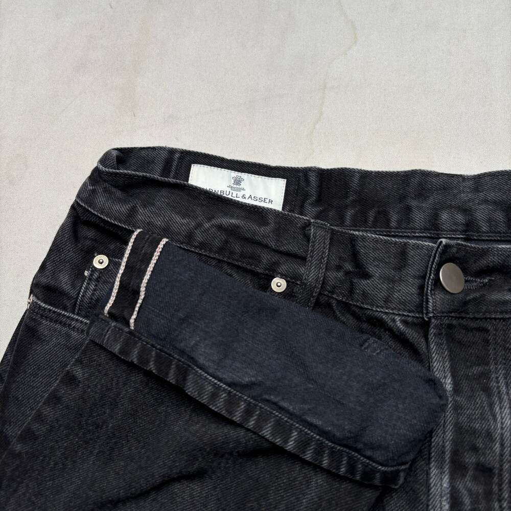 Turnbull & Asser Italian Selvedge Black Denim Jeans Men's 32x29